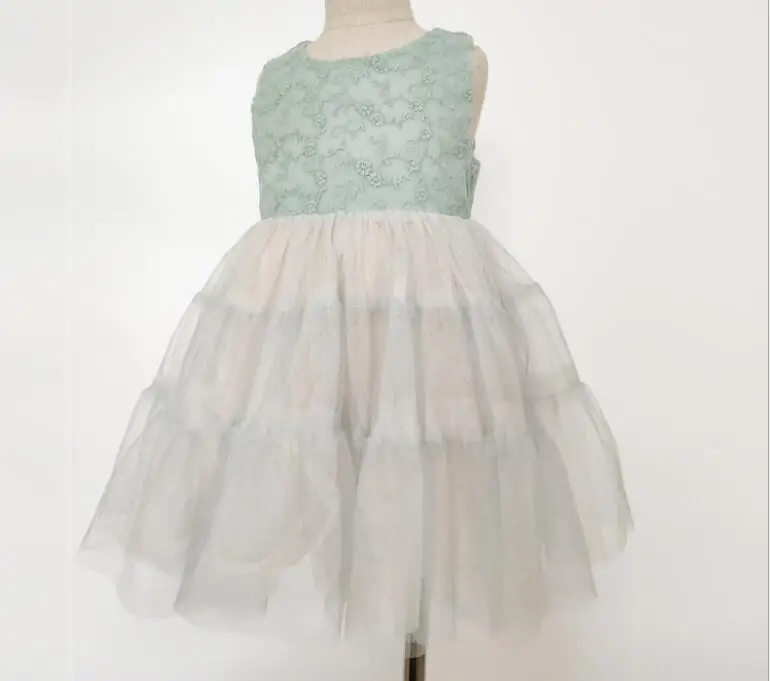 New 2019 Baby Girls Summer Fairy Embroidery Back Hollow Out Bow Dress Children Sweet Candy 5 pcs/lot Wholesale | Детская одежда и