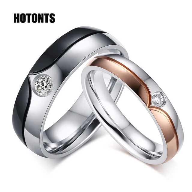 cr 067 romantic wedding couple puzzle rings for men women stainless steel cz zirconia engagement - Puzzle Wedding Rings cr 067 romantic wedding couple puzzle rings for men women stainless steel cz zirconia engagement - Puzzle Wedding Rings