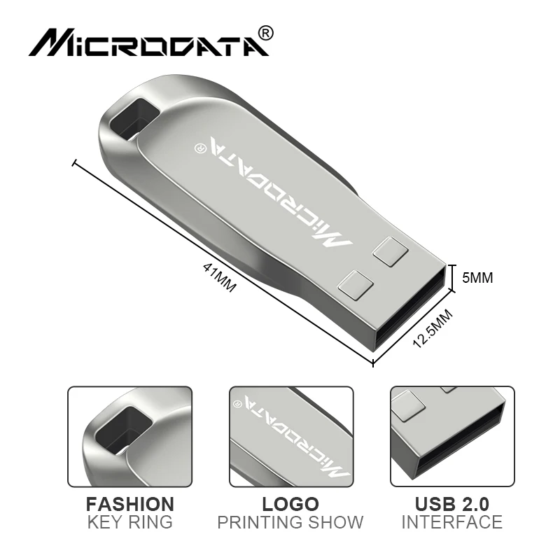 USB флеш накопитель серебристого цвета 64 ГБ 32 16 8 4 Гб|usb key|metal usbstick usb |