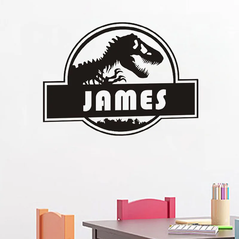 Personalised Name Dinosaur Decor Vinyl Wall Sticker Decal Bedroom Wall