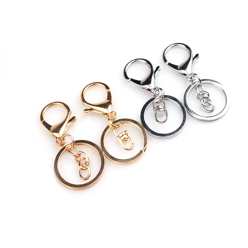 5 шт/лот металлический карабин стиль весна брелок кольцо для ключей серебро Цвет Нержавеющая сталь кольцо для брелока полезное украшение