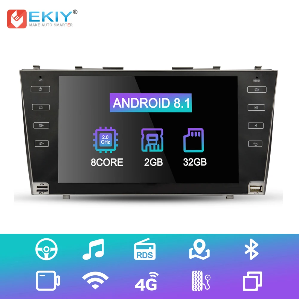 Top EKIY 2G+32G 8Core Android 8.1 Car DVD Navi System for Toyota Camry 2008 2009 2010 2011 Auto Stereo Audio Music Multimedia Player 0