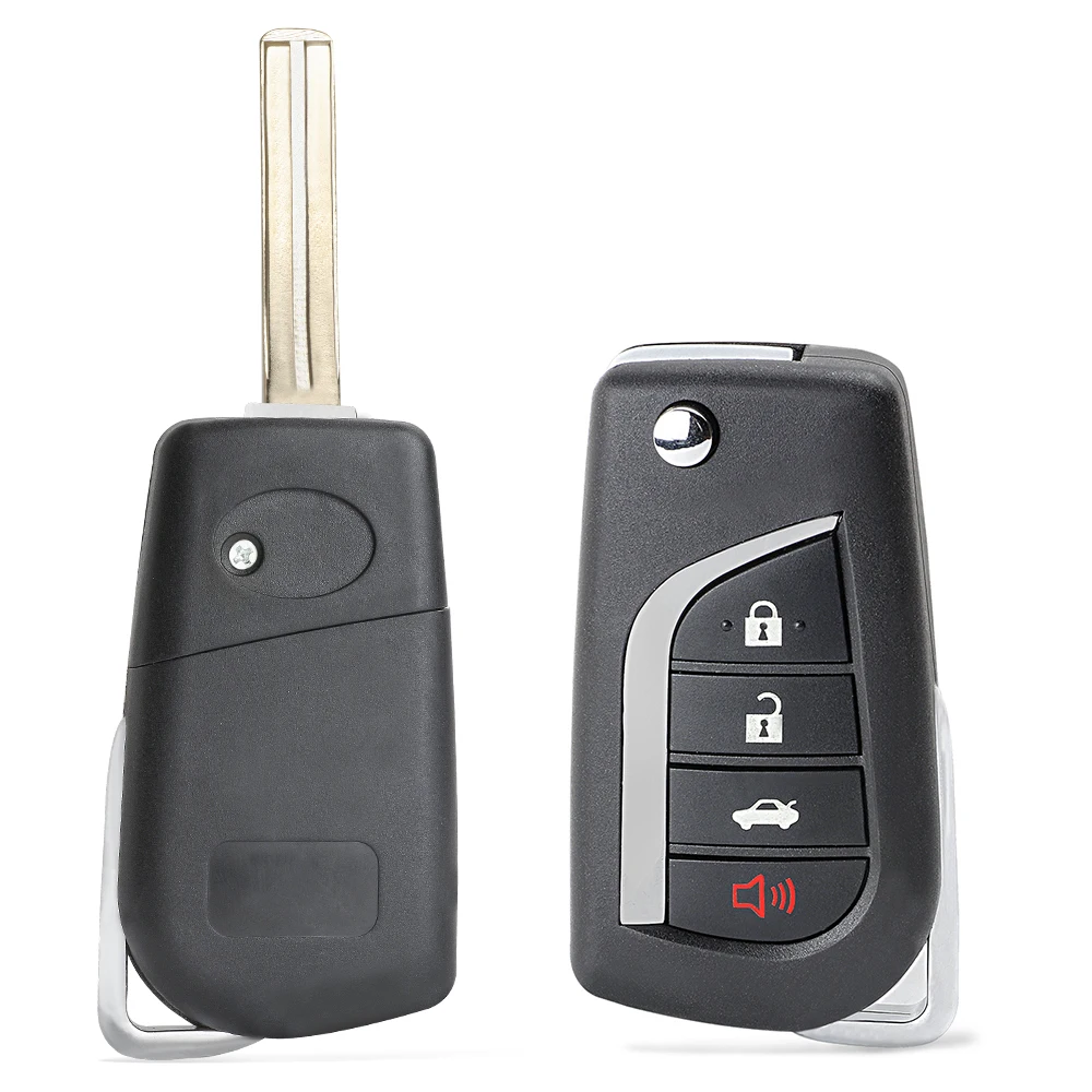 KEYECU флип-пульт дистанционного управления автомобильный ключ с 4 кнопками 315 МГц H чип TOY43/TOY48 лезвие-брелок для Toyota Camry FCC ID: HYQ12BFB