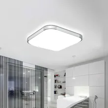 Plafonnier LED au design moderne, forme carrée, luminaire décoratif d'intérieur, idéal pour un salon, une chambre à coucher ou une cuisine, 24W, 30CM, 50% OFF, 2018