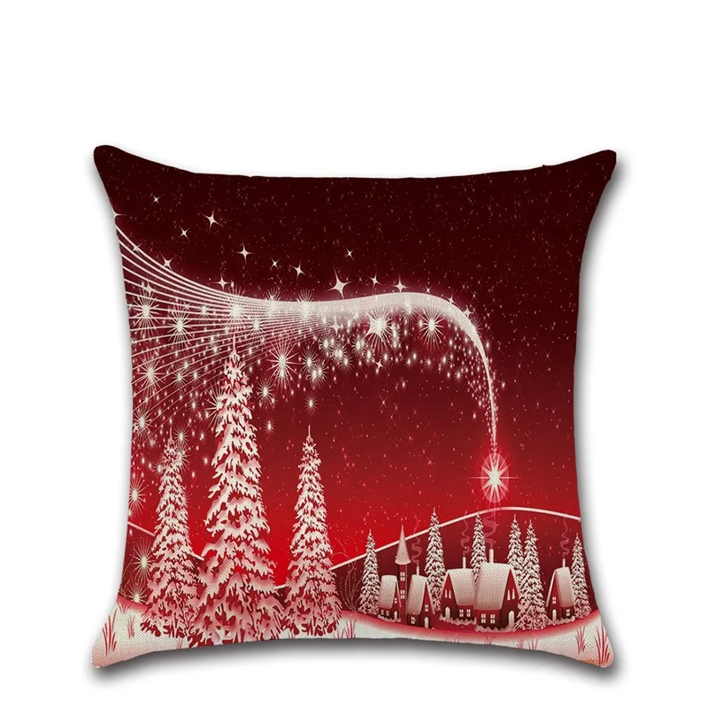 1 шт. горячая распродажа Рождественский Чехол на подушку, рекламная подушка, Рождественский льняной бросок, чехол для дома, отдыха, дивана, спальни, декоративные, подарки - Цвет: 1