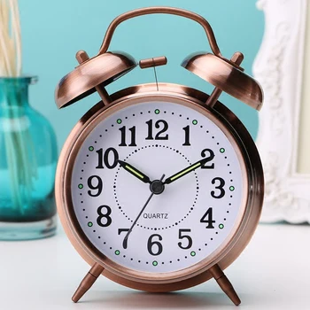 

alrm clock european style of the ancient metal simple creative personality of students lazy bedside super loud