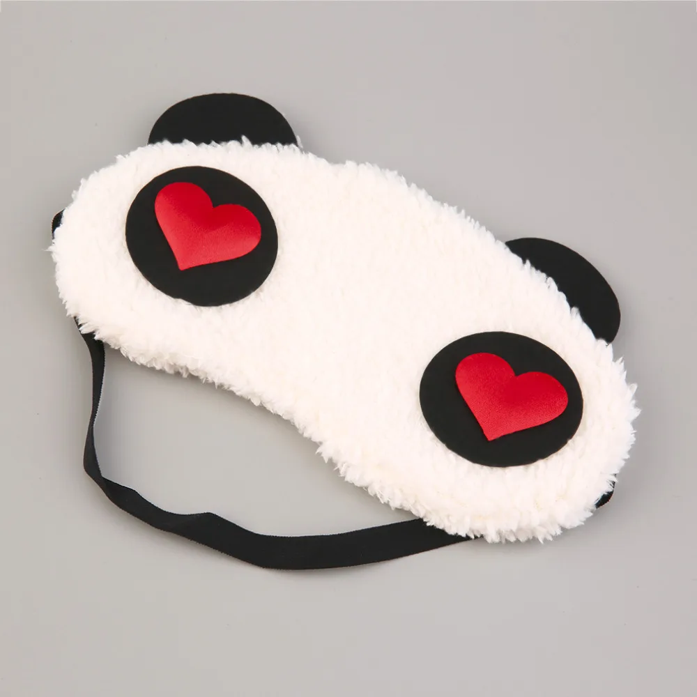 

4 patterns Eyemask White Cute Cotton Panda Sleeping Eye Mask Face Mask Blindfold Eyeshade + rubber band 2018 Big Sale Gif t