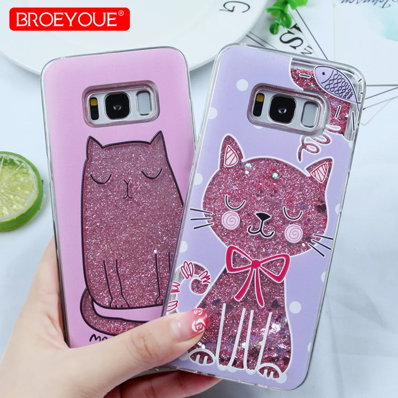 

For Samsung Galaxy S8 S9 Plus A5 2017 A8 Plus A5 2018 S7 Edge Glitter Quicksand Case J5 2017 J7 J3 A3 A7 2017 Liquid Cover Funda