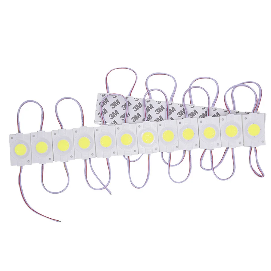 

20Pcs/Lot Ultra Bright COB LED Module Light DC12V 2.4W Waterproof Strip Light Lamp Bead Chip DIY Letters Sign Advertising Lights