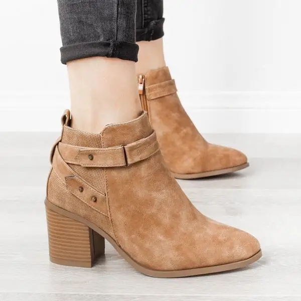 

MoneRffi New Hot Style Fashion Women Boots Round Head Thick Bottom Pu Leather Waterproof Woman Boots Ankle Spring/autumn