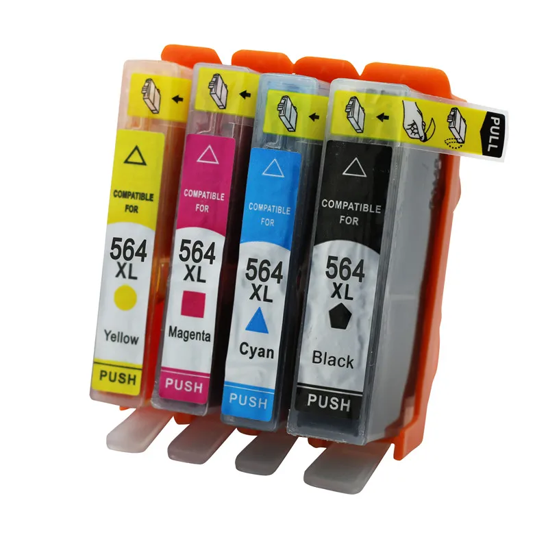 4PK Compatible Ink Cartridge Replacement For HP 564 564XL Deskjet 3070A 3520 3521 3522