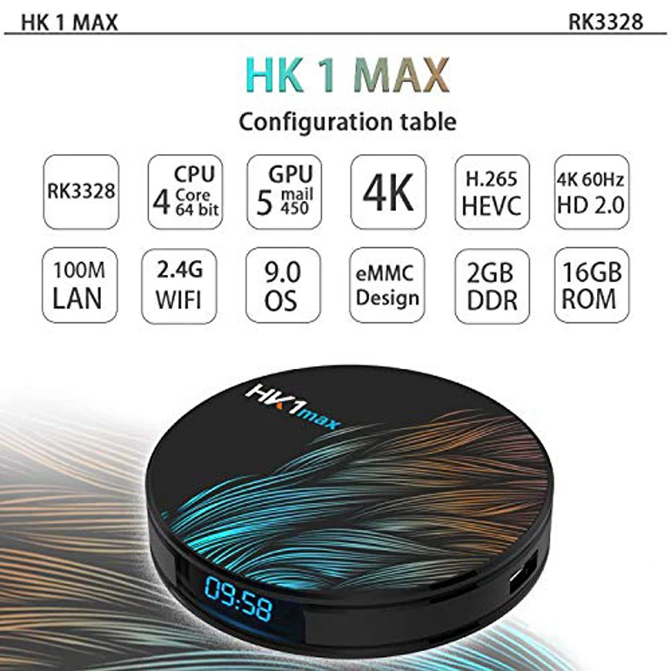 JKING HK1 Max Smart tv Box Android 9,0 4 Гб 64 Гб RK3328 1080p 4K Wifi Netflix телеприставка медиаплеер 2G 16G Android Box 9,0