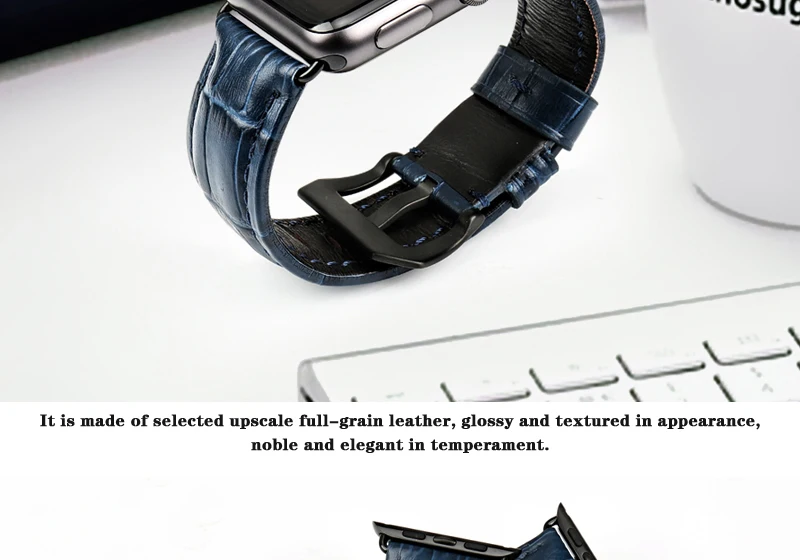 Watchbands Genuine Cow Leather Watch Strap Watchband Series 7 6 5 4 ...