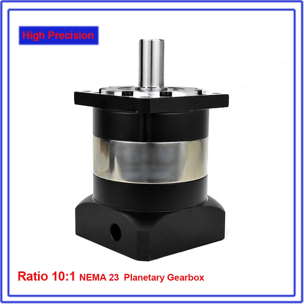 10:1 планетарный редуктор NEMA23 57 мм высокой точности 7 аркмин люфты Quietness редуктор для шаговый двигатель с замкнутой обратной связью двигателя