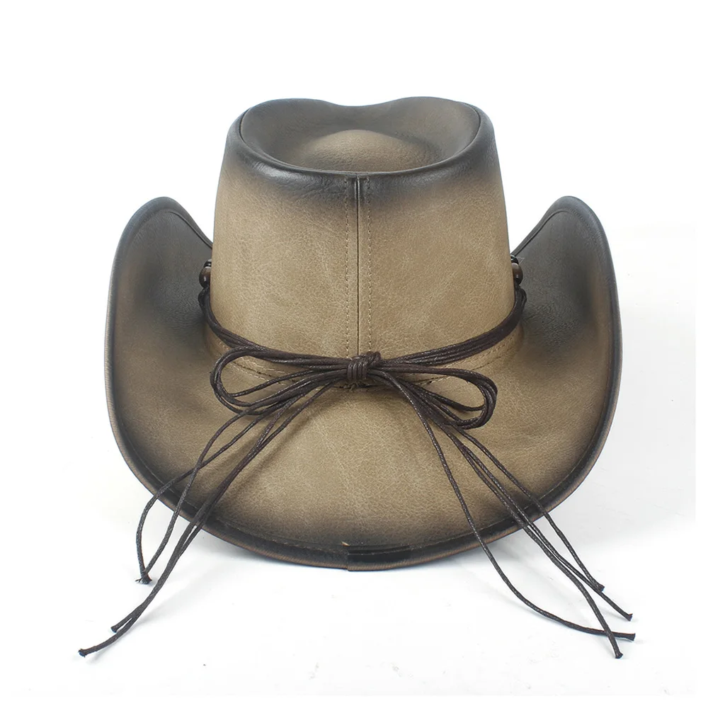 New Fashion Women Men Retro Vintage Turquoise Leather Strap Cowboy Cowgirl Caps