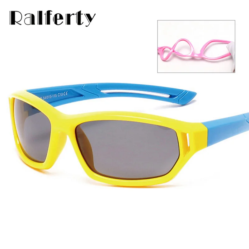Ralferty спортивные поляризованные солнцезащитные очки для малышей и детей постарше, защитные очки для детей с защитой от солнца, UV400, модные солнцезащитные очки, 864