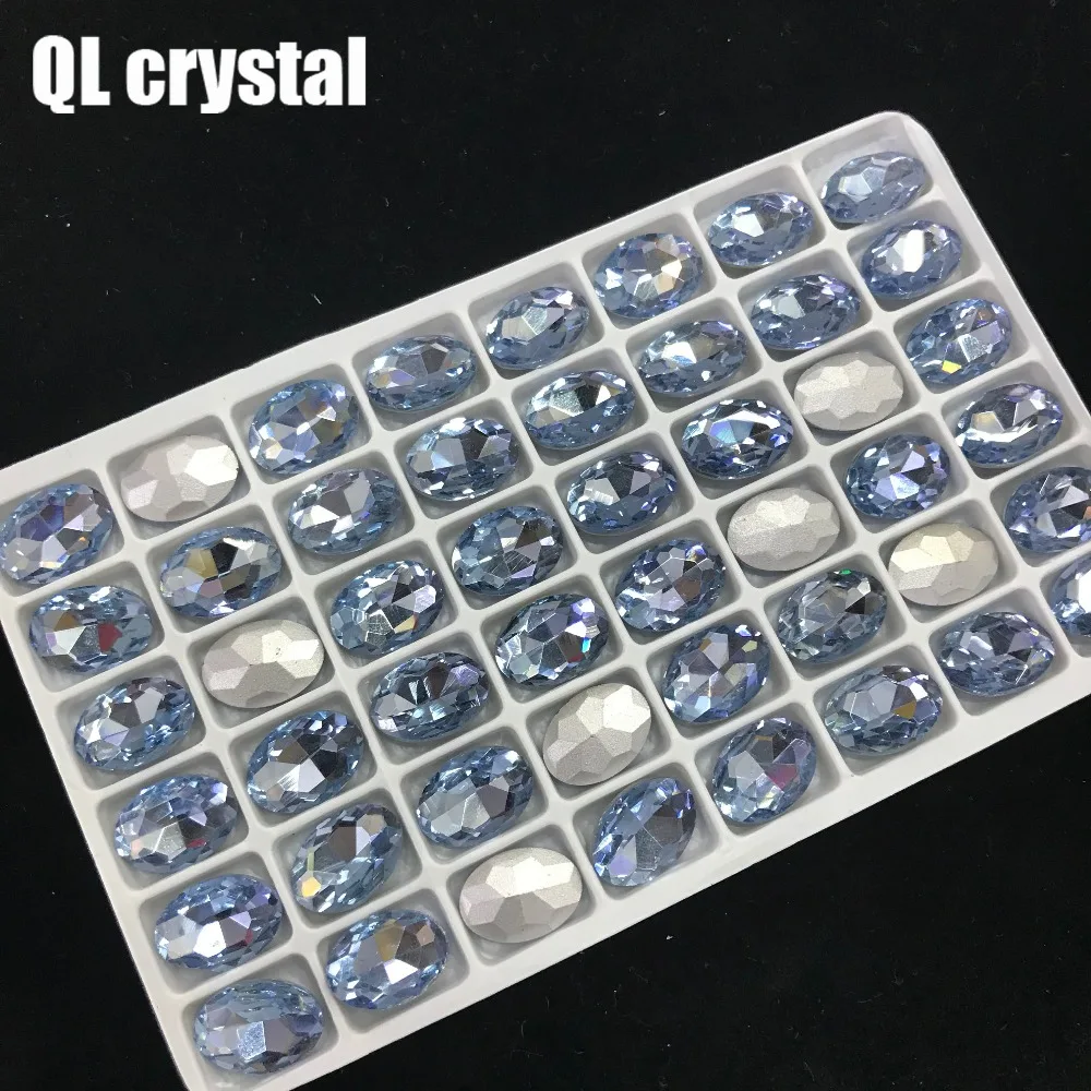 

QL Crystal ALL SIZE Oval Pointback Crystal Rhinestone High Quality for Jewelry Making DIY Accessories