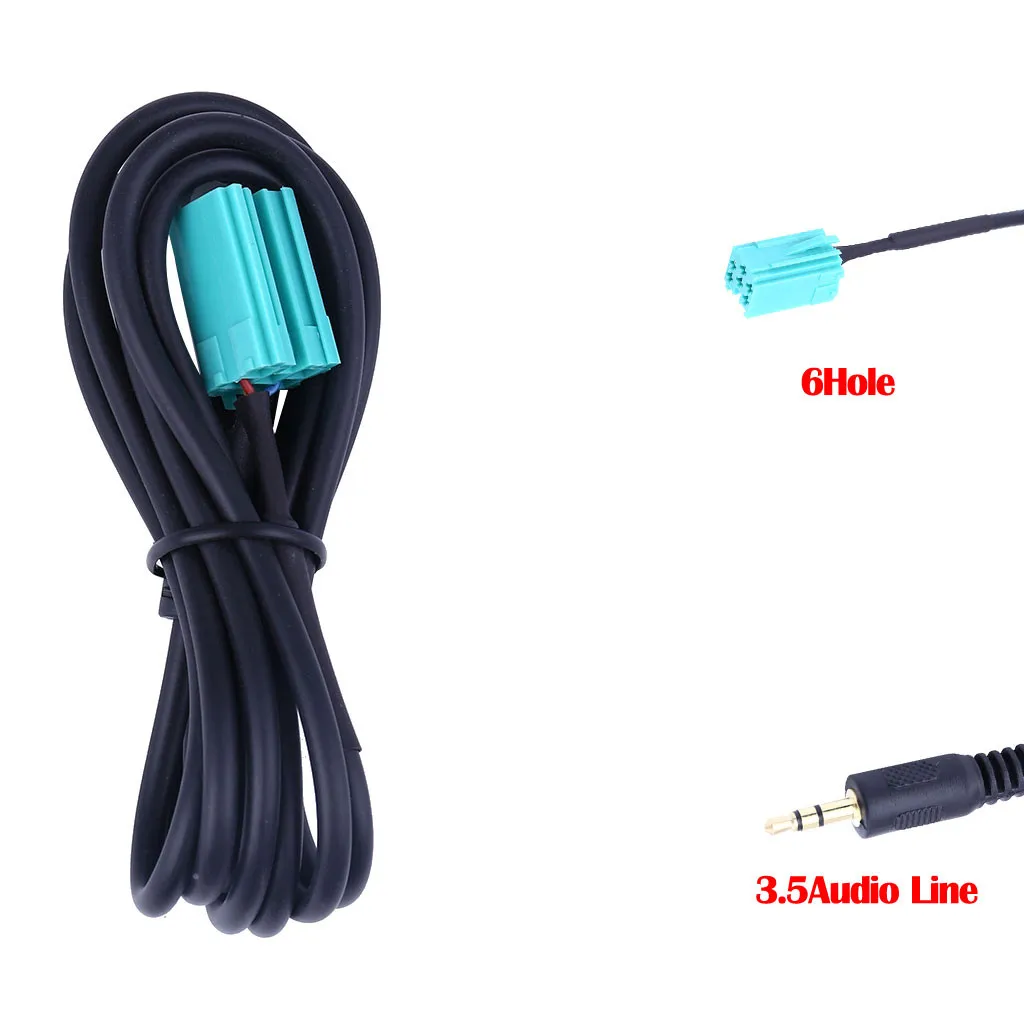 High Quality Car Aux Stereo Audio Line Input Adapter Cable 3.5mm for Renault Clio Megane Drop Shipping