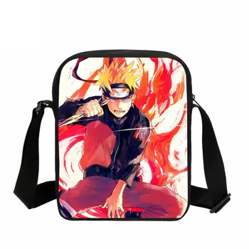 

VEEVANV Men Messenger Bag Fashion Anime Uzumaki Naruto Printing Handbag Women Cartoon Crossbody Bag Children School Shoulder Bag