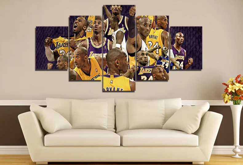 Коби Легенда HD Холст Картины Wall Art Певица 5 Шт. Печать Home Decor Picture Panels Плакат Для Linving