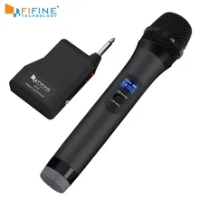 FIFINE UHF беспроводной микрофон системы для наружной части небольшой сценический бар Live Show family ktv с портативным приемник микрофона k025-1