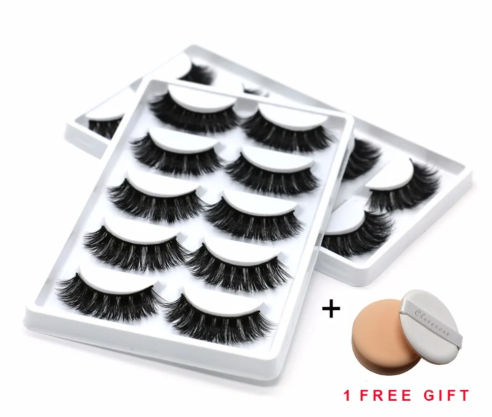

Long Mink Eyelashes 10 Pairs Dramatic fake Lashes Thick Crossing False Lashes set for Party,Wedding,Prom or DIY Doll Make Up