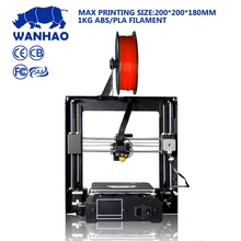 Низкая цена отлично подходит для DIY wanhao I3 плюс PLA 3d принтер с ЖК-дисплей дисплей и тестирования нити бесплатно