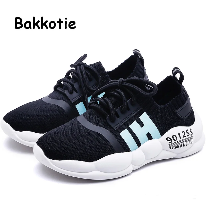 

Bakkotie 2019 Autumn Kids New Sneakers Baby Boys Breathable Soft Sports Shoes Girls Fashion Reflective Running Casual Shoes