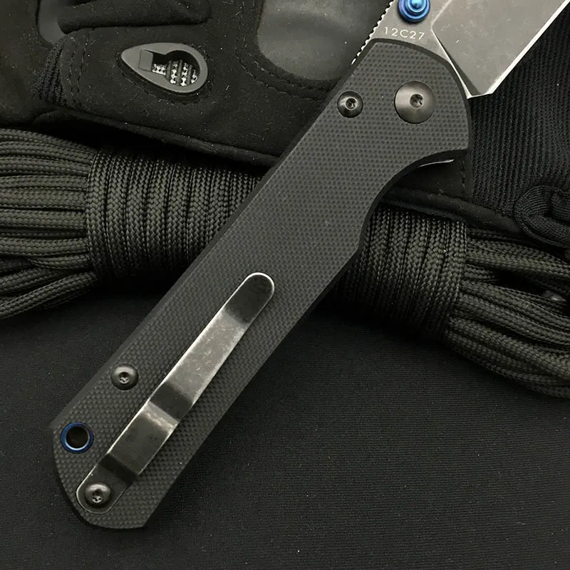 Land 9105 12C27 Blade G10 handle Folding Knife Outdoor Hunting Camping Survival EDC Pocket Knife Top Quality Kitchen Tool Gift
