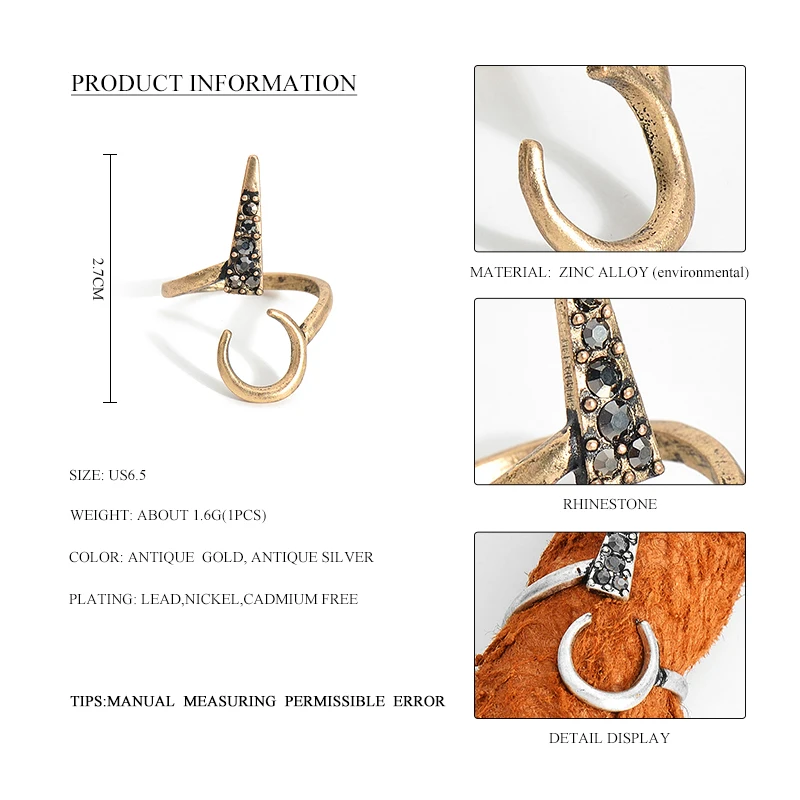 Винтажные панковские очаровательные золотистые открытые кольца миди для женщин