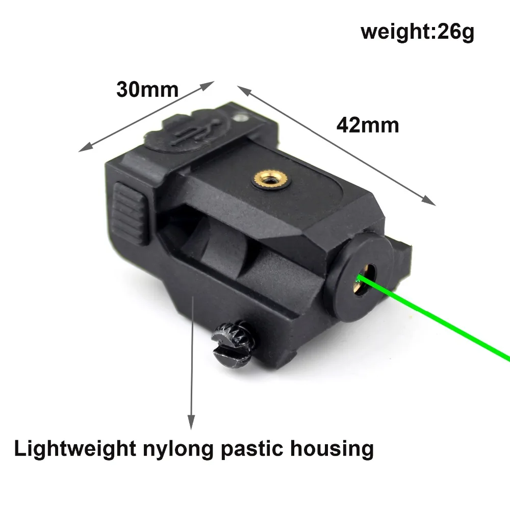Tactical Subcompact Direct Rechargeable Subzero520nm Green Pistol Gun Laser Sight IMG_6745da