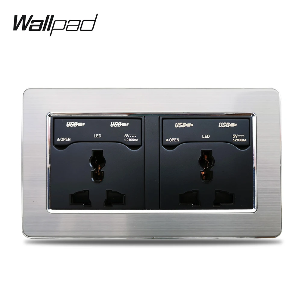 Wallpad S7 панель из нержавеющей стали двойная универсальная настенная