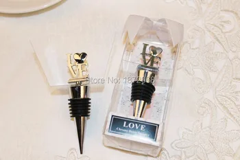 

LOVE Bottle Stopper Wedding Favors and gifts Wine Stopper Wedding supplies Party Guests gift box Giveaways 100pcs
