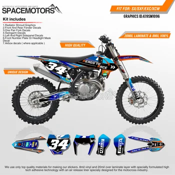 

MotoSpace Customized Team Graphics Backgrounds Decals 3M Custom Stickers For KTM SX SXF XCF 2016-2018 EXC EXCF XCW 2017-2019 096