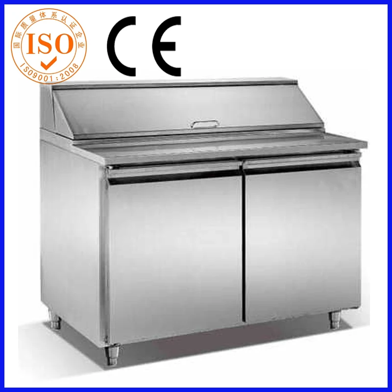 Air cooling food grade stainless steel salad bar refrigerator for sale