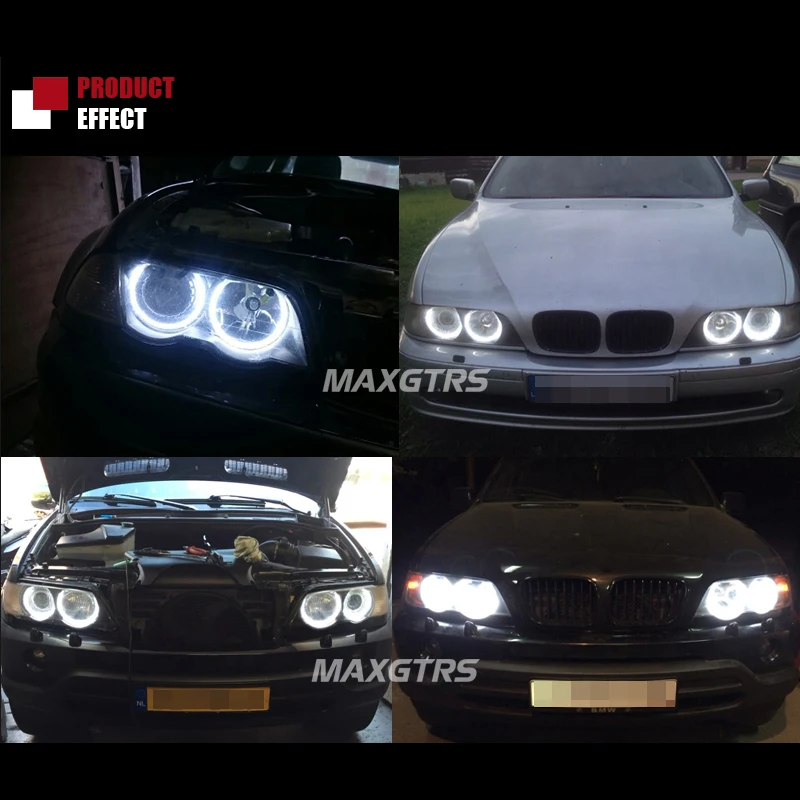 4x131 мм Светодиодные кольцесветодиодный фары Angel Eyes CCFL для BMW E36 E38 E39 E46 3 5 7 серии