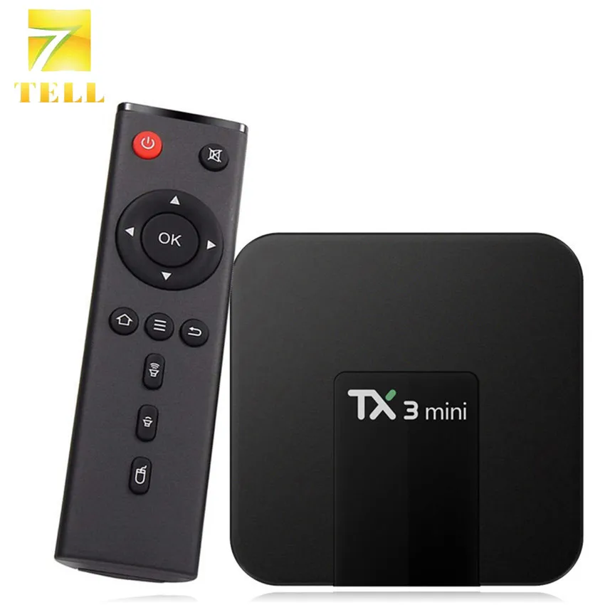 10 шт. TX3 MINI 1G 8G Android 7 1 TV BOX Amlogic S905W четырехъядерный H.265 4K 2 4 GHz WiFi цифровой дисплей