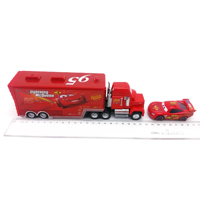 Disney «Тачки» № 95 Mack гонщика Грузовик& Lightning McQueen игрушечный автомобиль модель 1:55 Свободные дети мальчик подарок