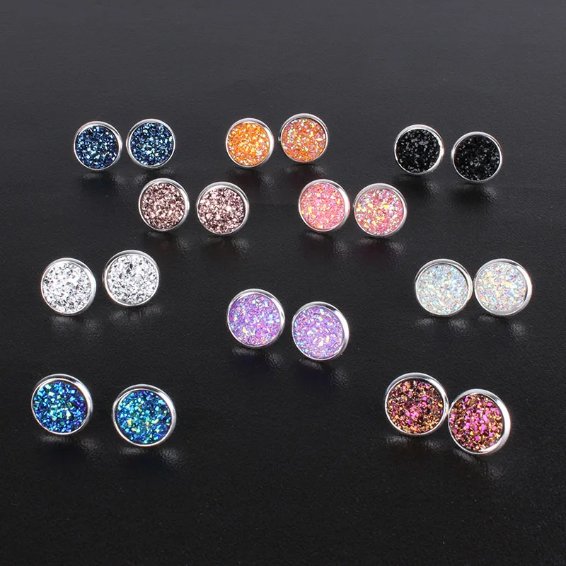 10 colors Fashion Shiny Austrian Crystal Rhinestone Brincos Ear Studs Earrings for Women Girl Female rhinestone earrings