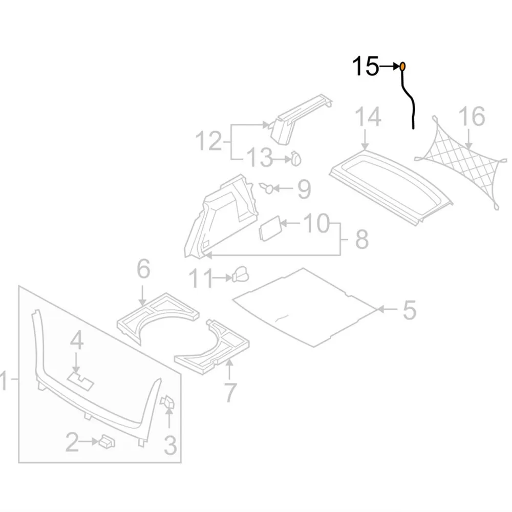 Hongge Fit 2006-2013 VW Гольф GTI MK6 MK7 кролика сзади подкладке защитный чехол строку ремешок 5g6 863 447 5g6863447