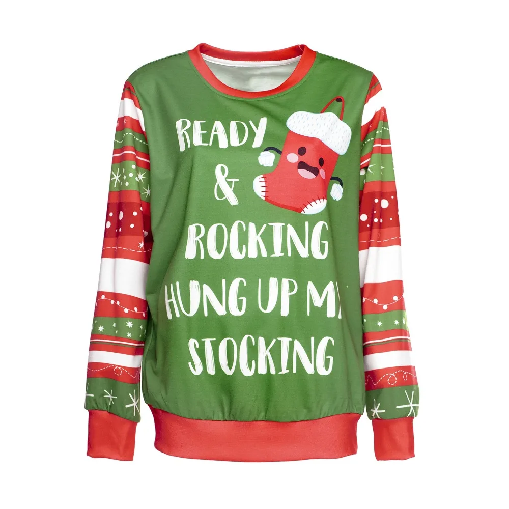Fashion women/Men long sleeve sweatshirts 2018 women christmas season pullovers hoodies D507 Fashion women/Men long sleeve sweatshirts 2018 women christmas season pullovers hoodies D507