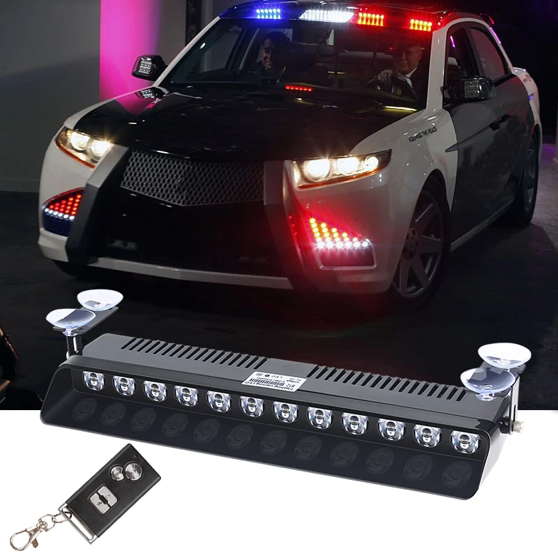 

RXZ remote control Dash strobe light police lights strobe warning light 12LED Strobe Warning Light Day Running Flash Led 12V