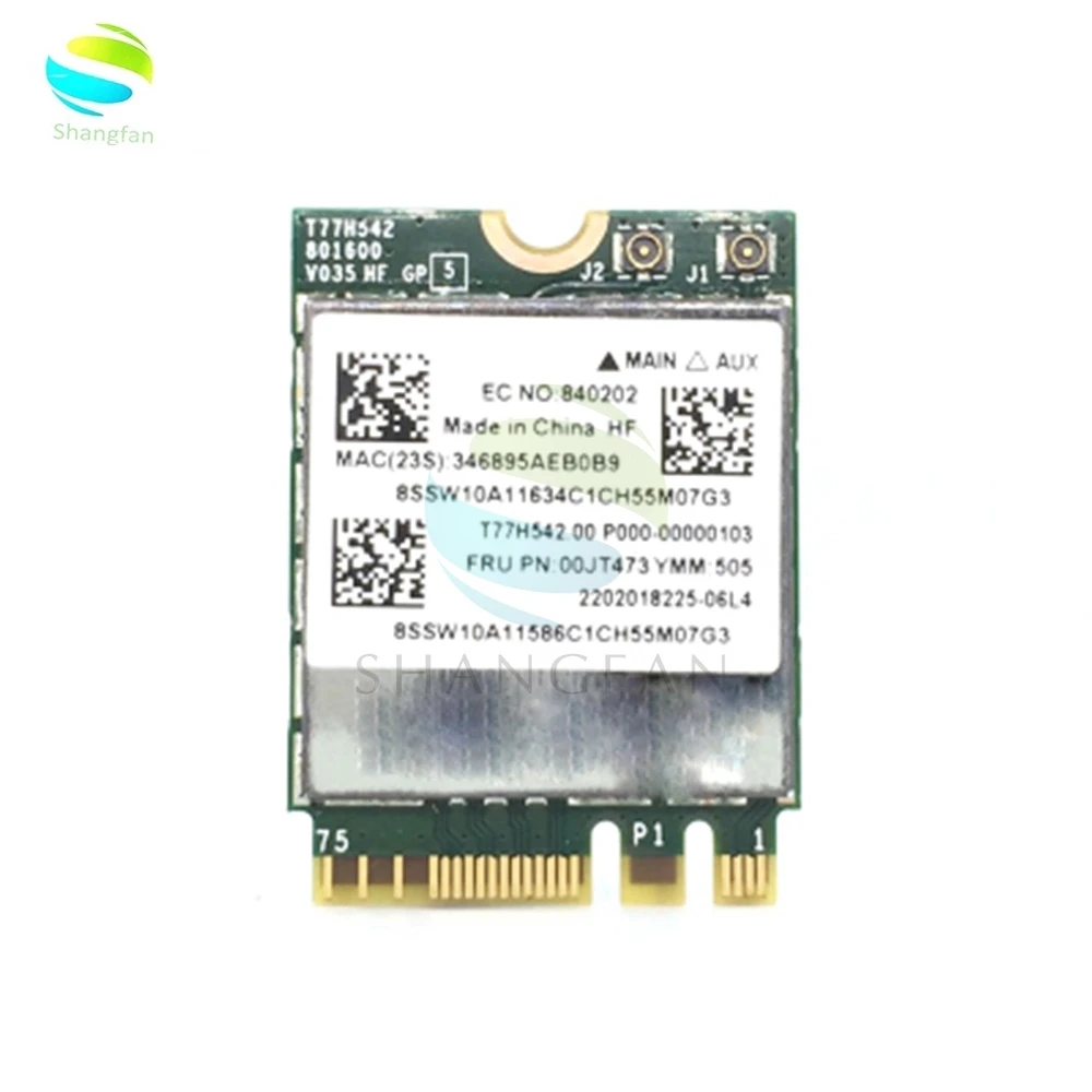 Карта BroadCom BCM943162ZP BCM943162 FRU:00JT473 NGFF 433 Мбит/с 802.11AC Bluetooth 4 0 Wlan для IBM Thinkpad E450 E550|wlan