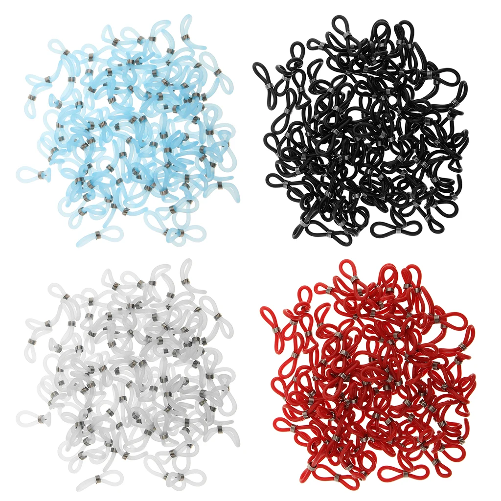 100 шт. противоскользящая силиконовая Петля концы соединителя фиксатор цепочка для очков держатель концы для Шнур Веревка держатель цепная