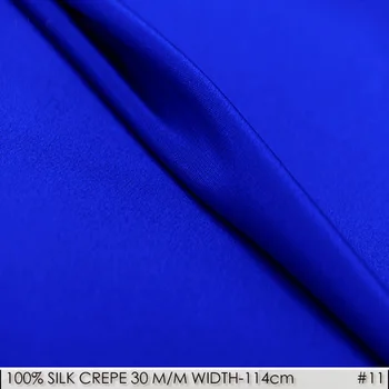 

SILK CREPE DE CHINE 114cm width 30momme100% Pure Silk Fabric for Royal Blue Dress - NO 11