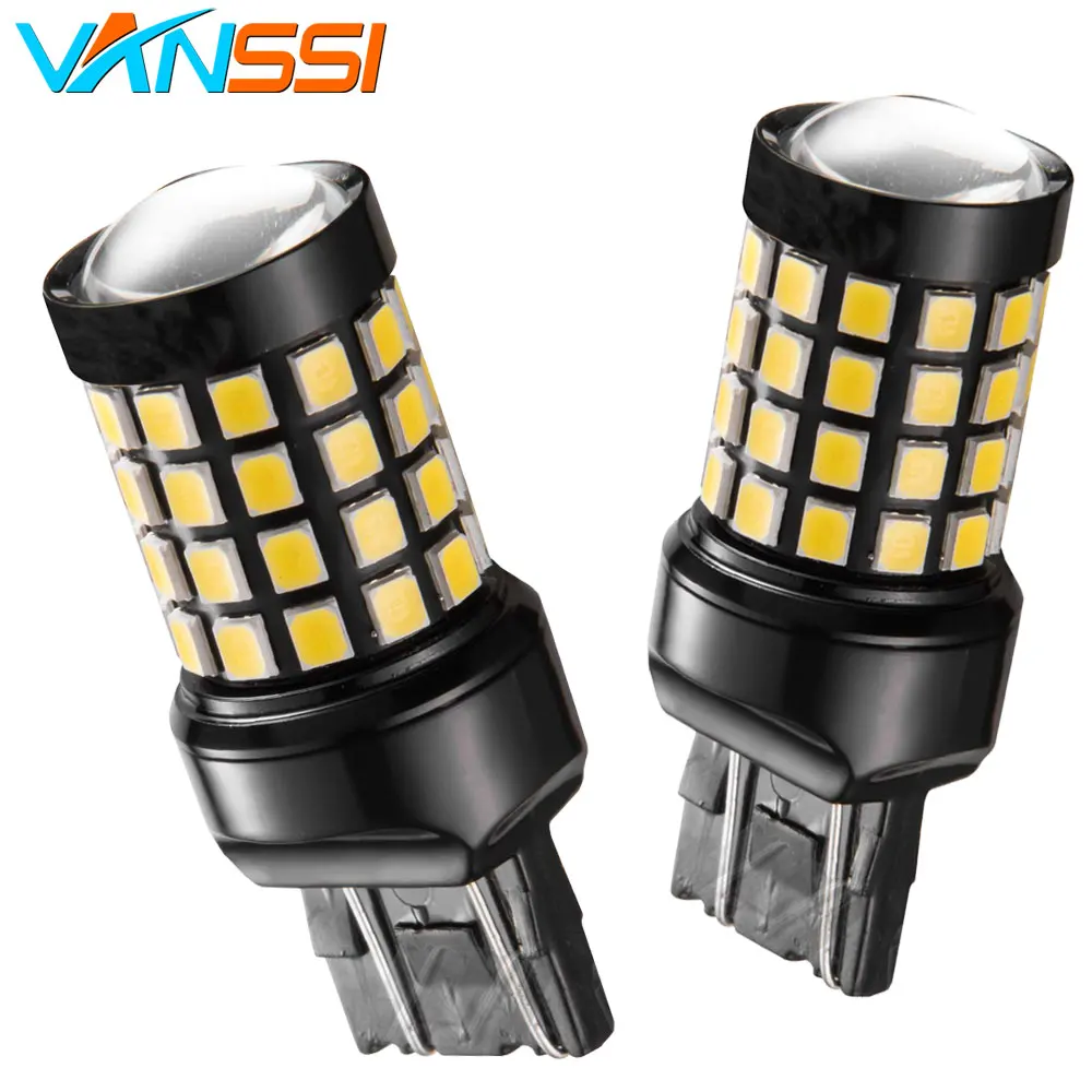 2 шт. 1600lm 6000k Белый T20 7440 W21W/7441 7443 7444 W21/5W светодиодный лампы для сигнала поворота