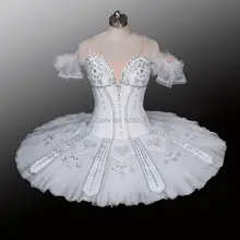 Новое поступление белый Лебединое озеро Балетные костюмы пачка взрослых Костюм с балетной юбкой, профессиональная пачка Балетные костюмы, 12 слоев фатина пачки bt9037
