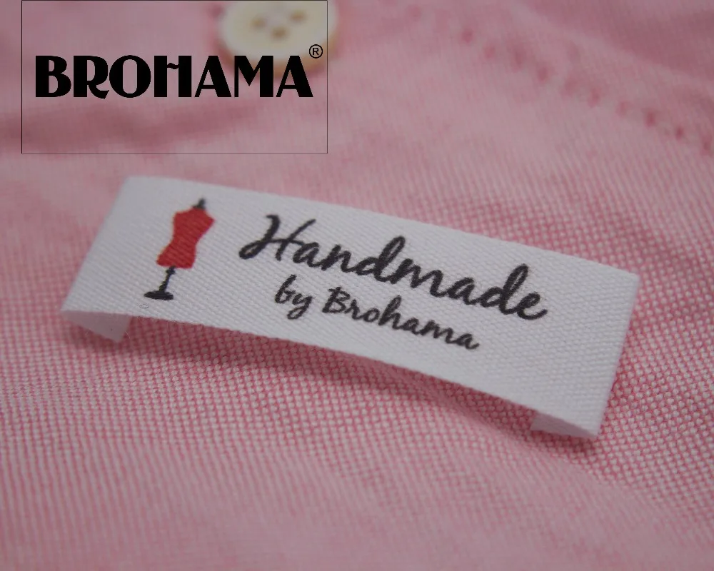 

Sewing labels / custom brand labels, clothing labels, fabric 100% cotton, High quality printing, Handmade (MD0024)