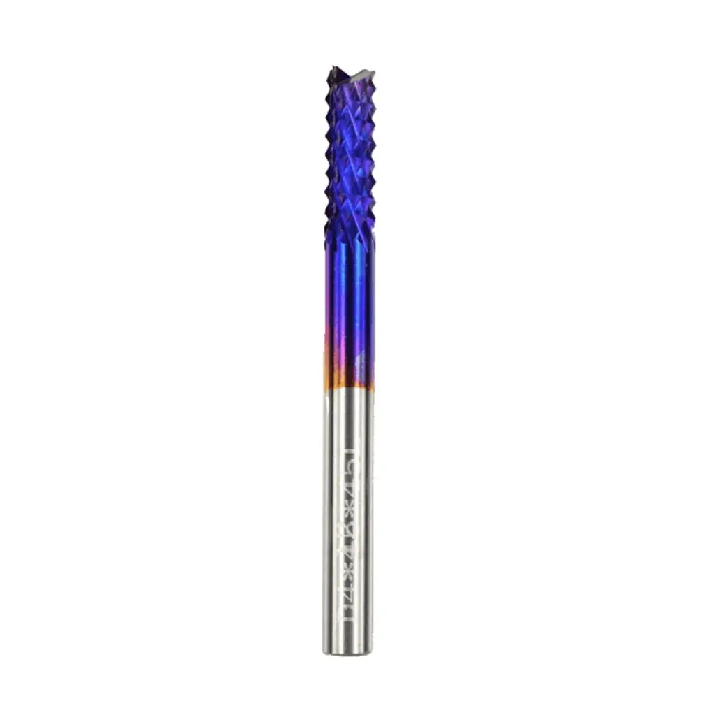 

Corn milling cutter Corn Teeth Titanium Coated End Mill Cutter Milling Cutter Printed Circuit CNC Router Blue