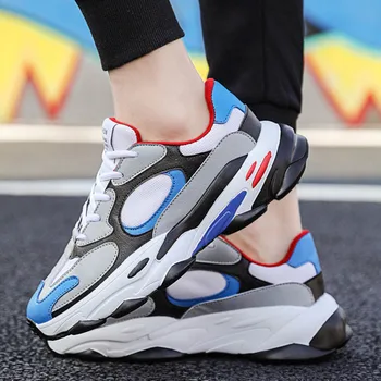 

Mixed Colos Nice Fashion New Men'S Casual Sports Shoes Breathable Hard-Wearing & Anti-skid Tide Lace-up Men'S Running Shoes Male